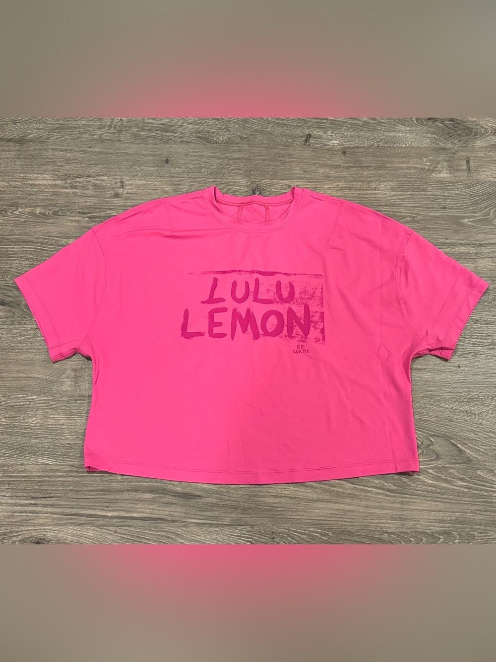 Pink Lululemon Abrasion-Resistant Train Tee Ed Curtis